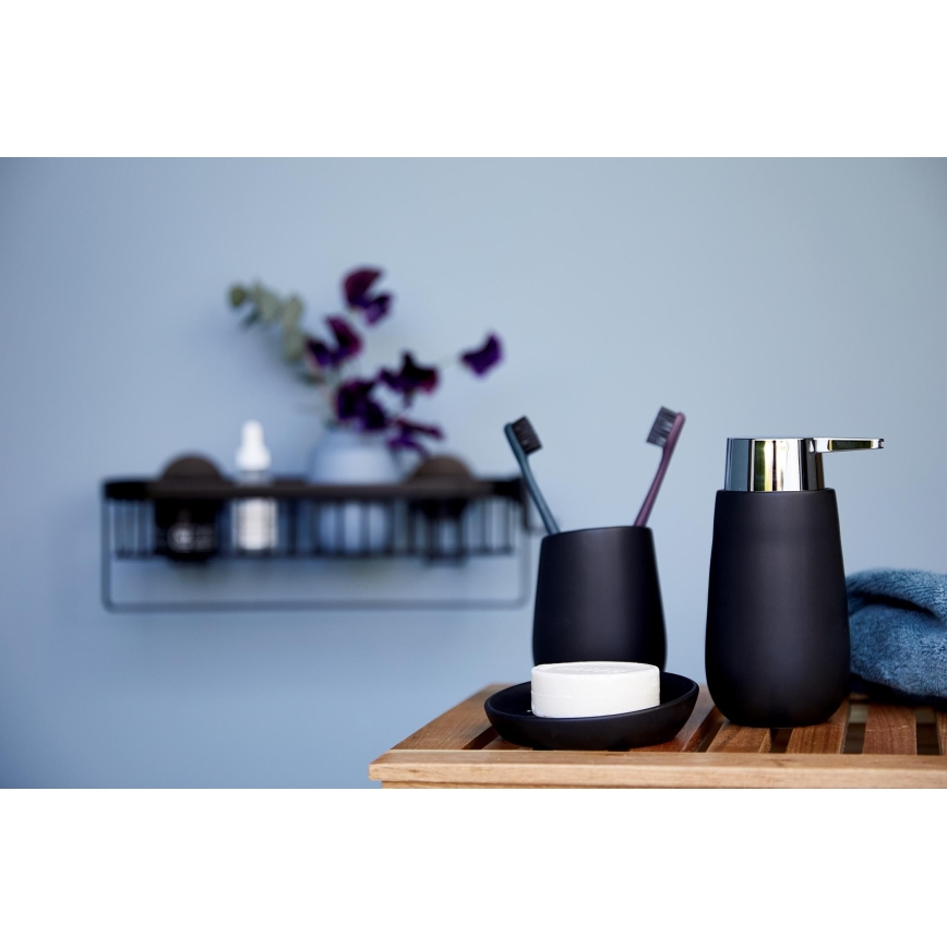 WENKO 23651800 - Стакан для зубных щеток BADI 8x11 cm черный