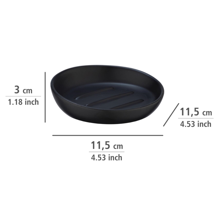 WENKO 23653100 - Мильниця BADI 11,5x3 cm чорна