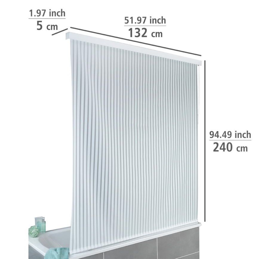 WENKO 23864100 - Рулонная шторка для душа 132x240 см белая