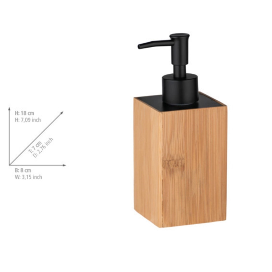 WENKO 23984100 - Дозатор мыла PADUA 210 мл, коричневый/чёрный