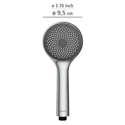 WENKO 23991100 - Душевая лейка с системой экономии воды WATERSAVING SYSTEM, 9,5x9,5 cm, полированный хром/серый