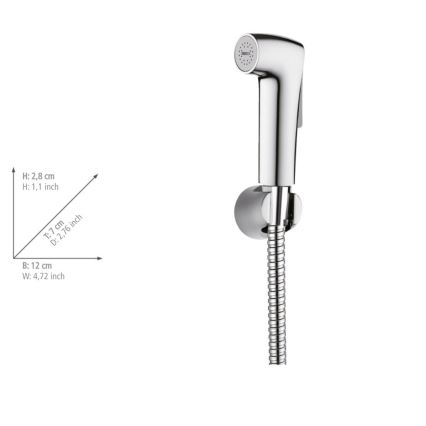 WENKO 23999100 - Комплект для биде Система экономии воды 12x7 см полированный хром/серебристый