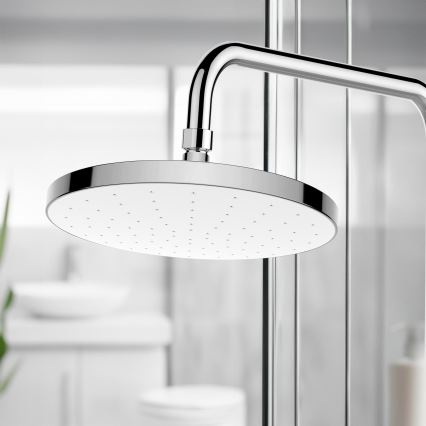 WENKO 24000100 - лійка для душу з автоматичним очищенням, 22,5x22,5 cm, блискучий хром/білий