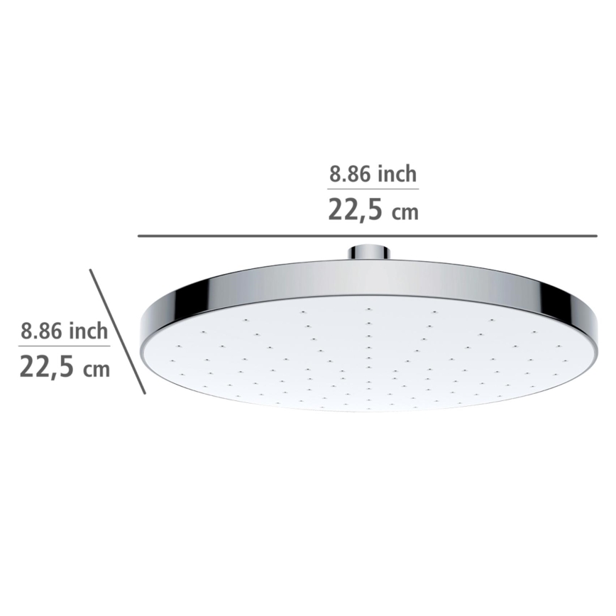 WENKO 24000100-лейка для душа с автоматической очисткой 22,5x22,5 cm глянцевый хром/белый