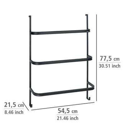 WENKO 24026100 - Тримач рушників IRPINIA 54,5x77,5 см чорний