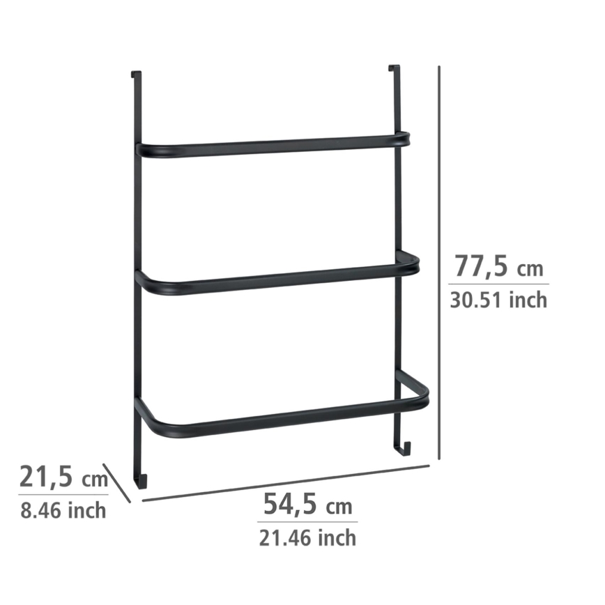 WENKO 24026100 - Тримач рушників IRPINIA 54,5x77,5 см чорний
