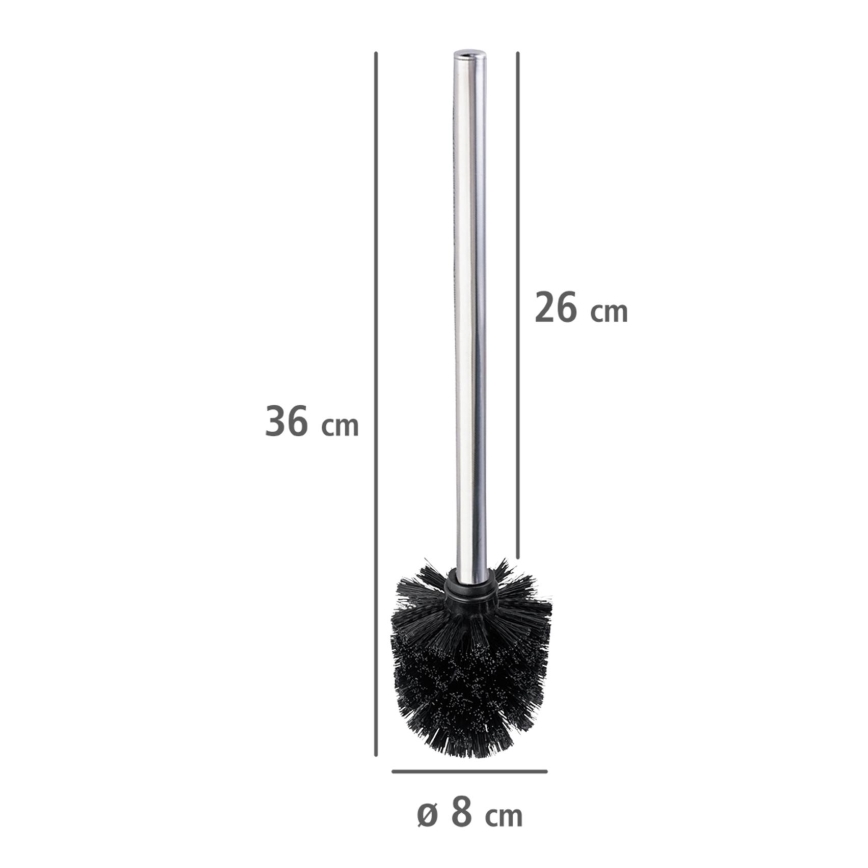WENKO 24089800 - Щётка для унитаза 8x35 cm из нержавеющей стали/серебристая/чёрная