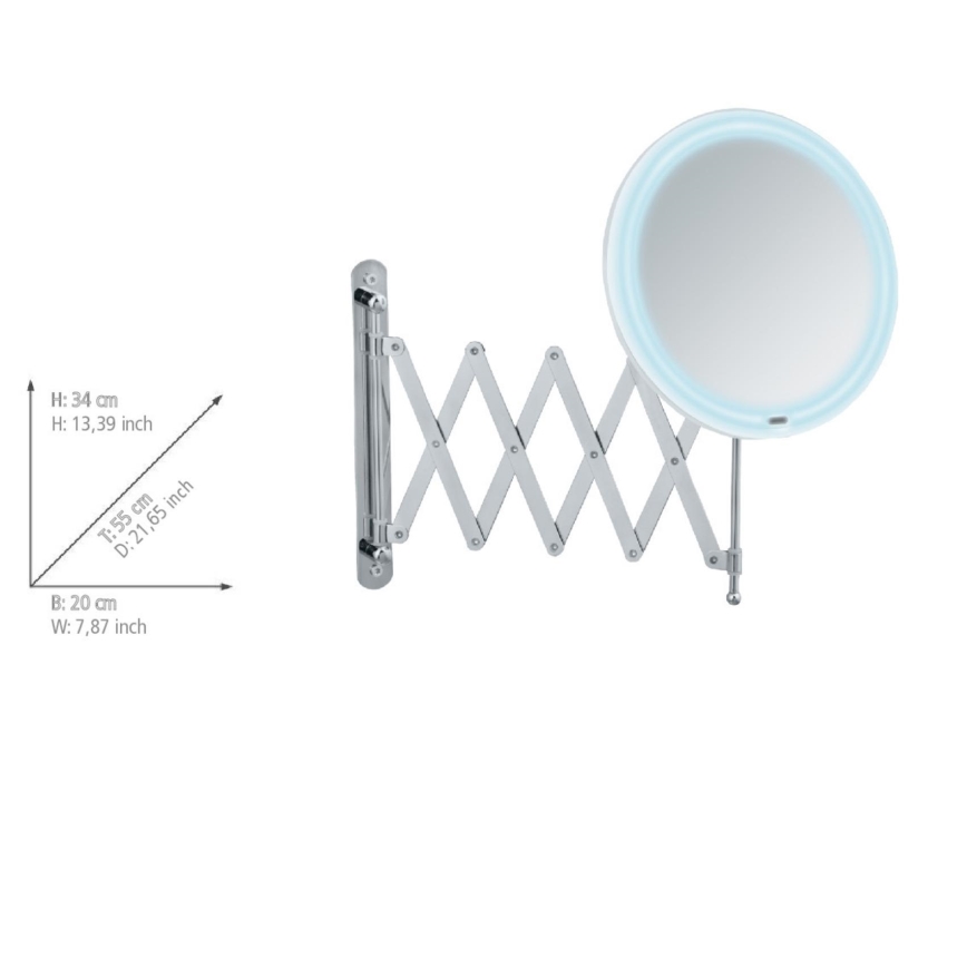 WENKO 24102100 - Дзеркало BARONA 20x34 см блискучий хром