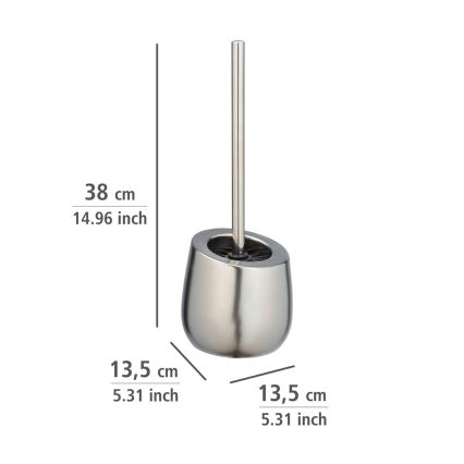 WENKO 24140100 - щетка для унитаза BADI 13,5x38 см, серебристая