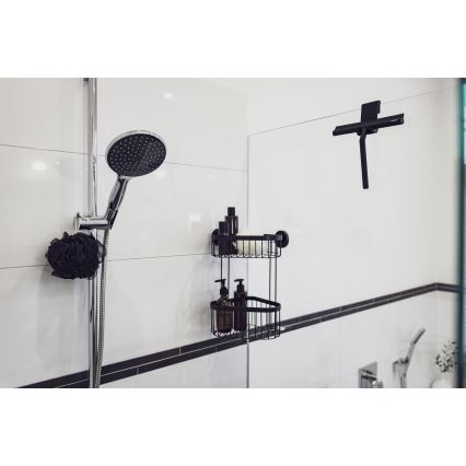 WENKO 24171100 - Водосгон для душа MOLA 21x24,5 см нержавеющая сталь/чёрный