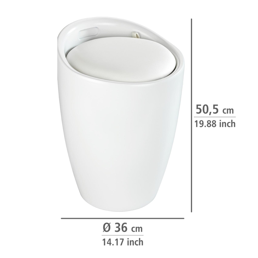 WENKO 24228100 - Табурет CANDY 36x50,5 см білий/чорний