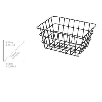 WENKO 24371100 - Корзина VIANA 18x25 cm, чёрная