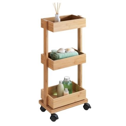 WENKO 24390100 - Стеллаж TORTONA 18x71,5 см, коричневый/чёрный