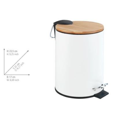 WENKO 24392100 - Кошик TORTONA 17x23,5 см білий/коричневий/чорний