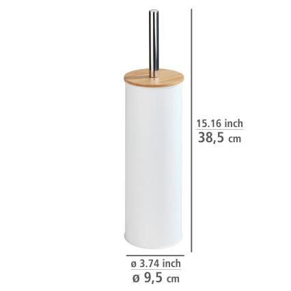 WENKO 24393100 - щітка для унітазу TORTONA 9,5x38,5 cm біла/коричнева