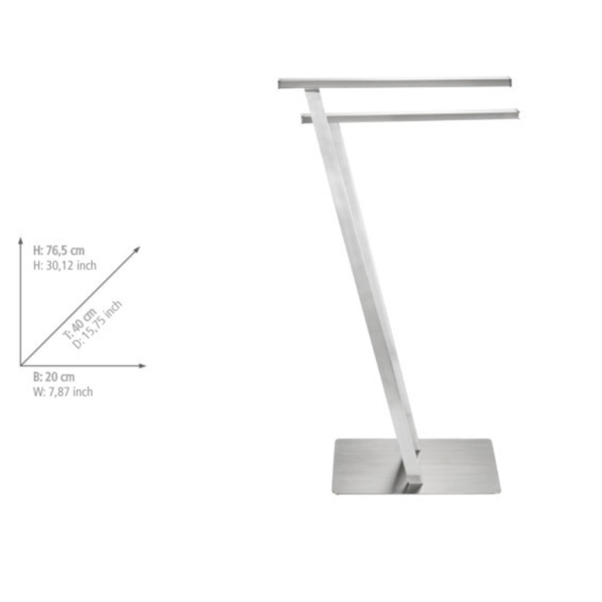 WENKO 24397100 - Полотенцедержатель LIRIO 20x76,5 см, нержавеющая сталь/сатин
