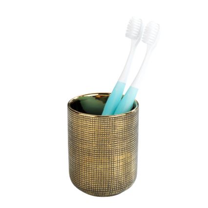 WENKO 24400100 - Стакан для зубных щёток RIVARA 7,5x9,5 cm золотой
