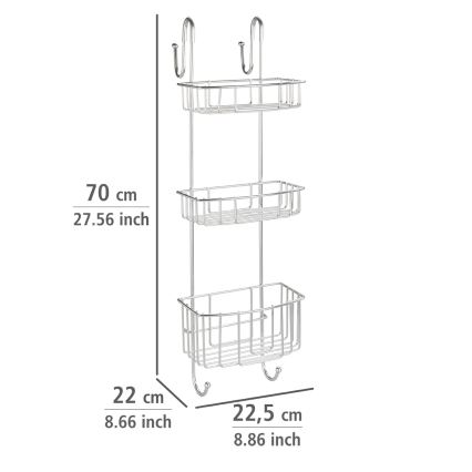 WENKO 24422100 - Полиця OLESI 22,5x70 см з нержавіючої сталі/срібляста