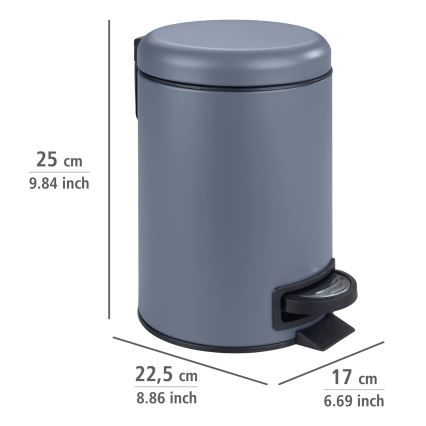 WENKO 24635100 - Корзина LEMAN 17x25 см синяя/чёрная