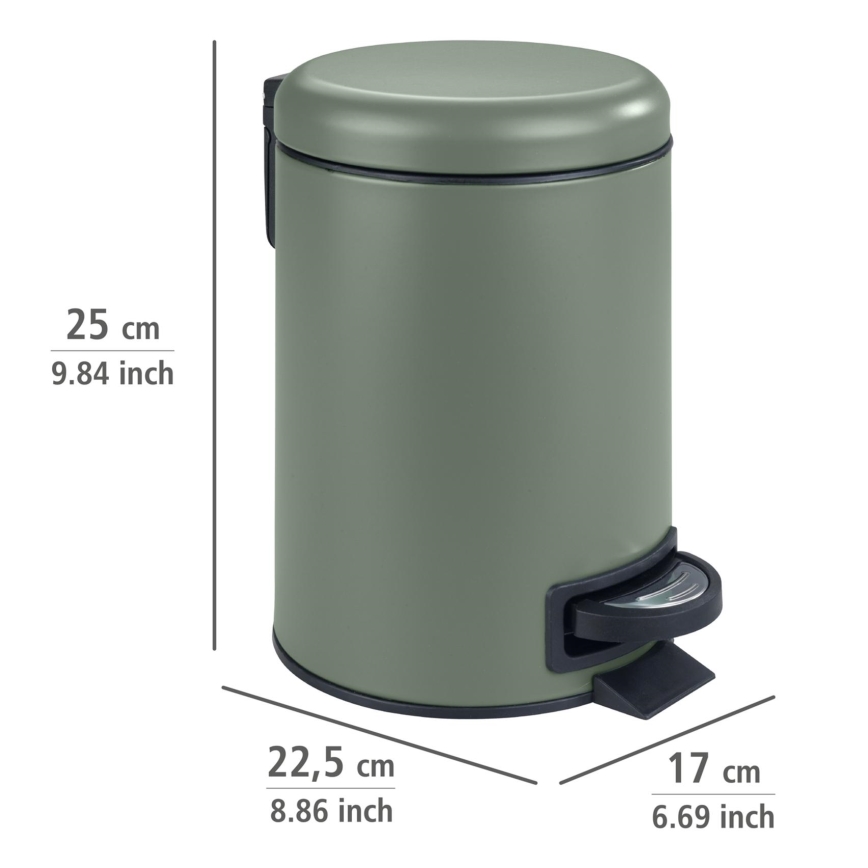 WENKO 24636100 - Корзина LEMAN 17x25 см зелёная/чёрная