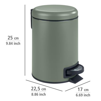 WENKO 24636100 - Кошик LEMAN 17x25 см зелений/чорний