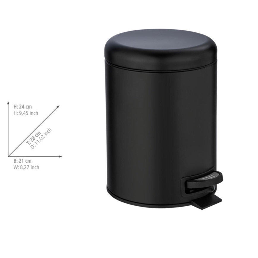 WENKO 24681100 - Корзина LEMAN 21x24 см чёрная