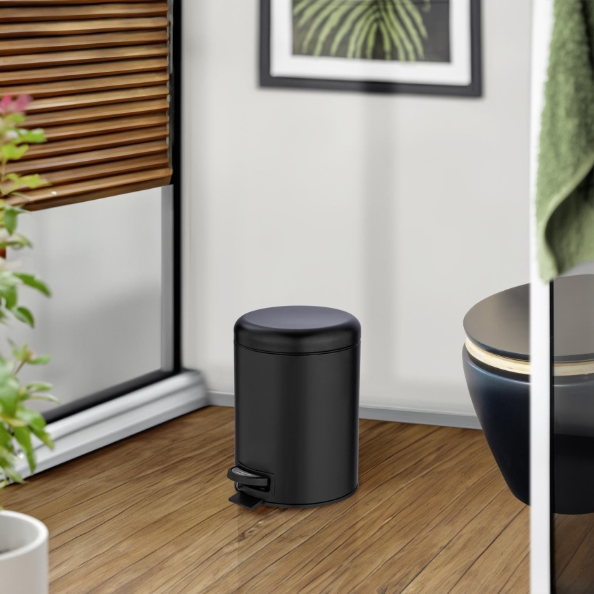 WENKO 24681100 - Корзина LEMAN 21x24 см чёрная