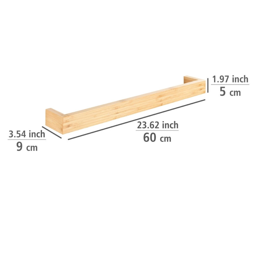 WENKO 24742100 - Держатель для полотенец BAMBUSA 60x9 см, коричневый