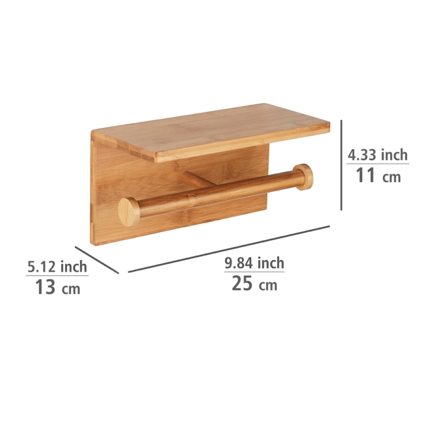 WENKO 24745100 - Держатель для туалетной бумаги BAMBUSA 25x13 см коричневый