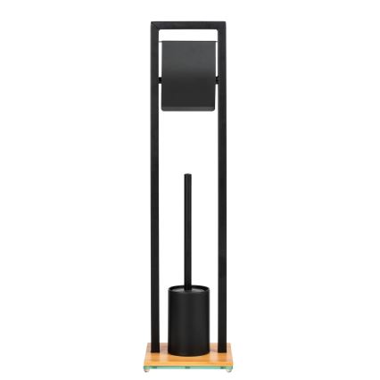 WENKO 24751100 - комплект для унитаза BAMBU⁠SA 18x72,5 см чёрный/коричневый