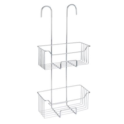 WENKO 24758100 - Душевая полка MILO 25x55 см серебристая/прозрачная