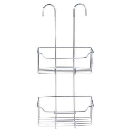 WENKO 24758100 - Поличка для душу MILO 25x55 см срібляста/прозора