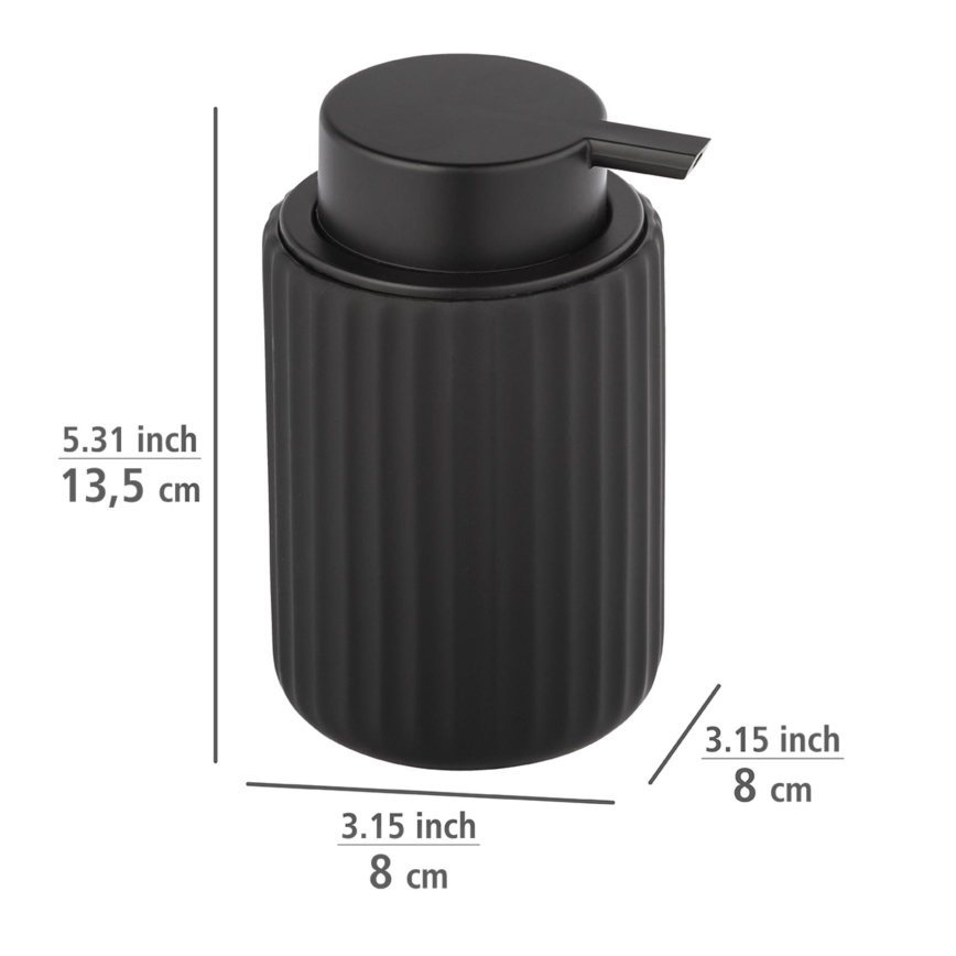 WENKO 24804100 - Дозатор мила BELLUNO 8x13,5 cm чорний