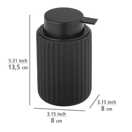 WENKO 24804100 - Дозатор мила BELLUNO 8x13,5 cm чорний