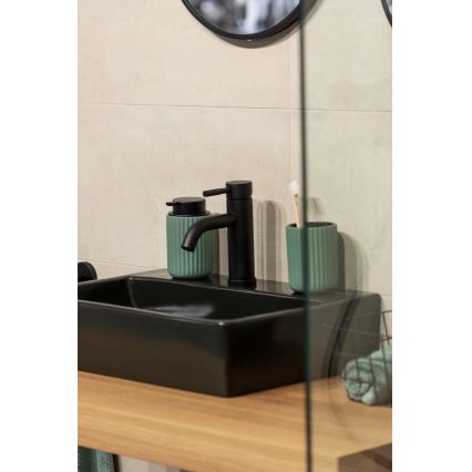 WENKO 24807100 - Дозатор для мила BELLUNO 8x13,5 см зелений/чорний