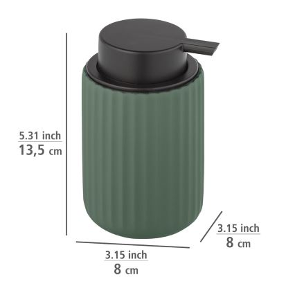 WENKO 24807100 - Дозатор для мыла BELLUNO 8x13,5 см зелёный/чёрный