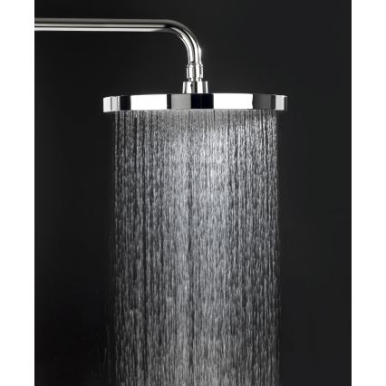 WENKO 24910100 - Душова лійка SOFTWATER 26x26 см, блискучий хром/чорний