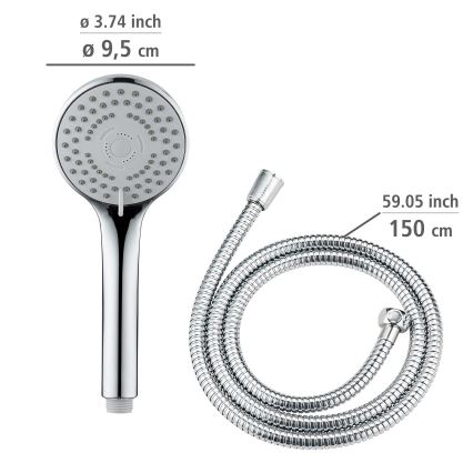 WENKO 24918100 - Душова насадка BASIC LINE 9,5x9,5 см блискучий хром/сріблястий