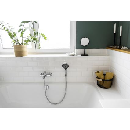 WENKO 24921100 - Душевая лейка с системой экономии воды 12x12 см, глянцевый хром/серый