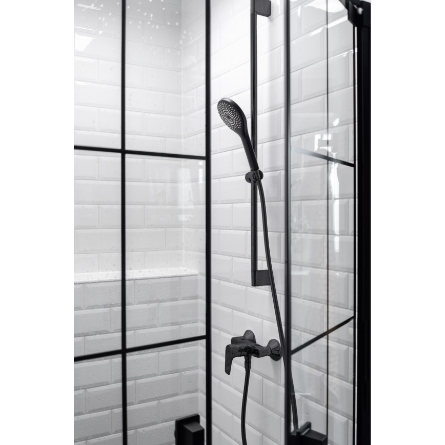 WENKO 24922100 - Душевая лейка WATERSAVING SYSTEM 9,5x9,5 cm черная