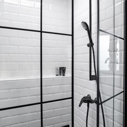 WENKO 24924100 - Душова лійка WATERSAVING SYSTEM 11x11 см чорна