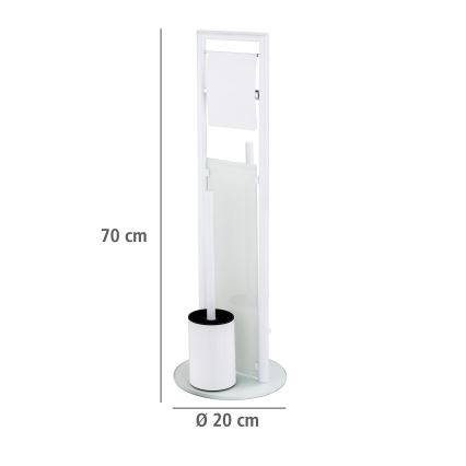 WENKO 24983800 - WC-комплект RAVINA 20 x 70 см, нержавеющая сталь/белый