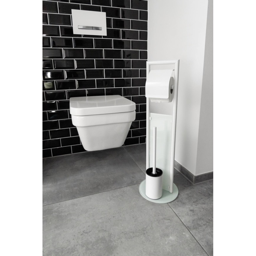 WENKO 24983800 - WC-комплект RAVINA 20 x 70 см, нержавеющая сталь/белый