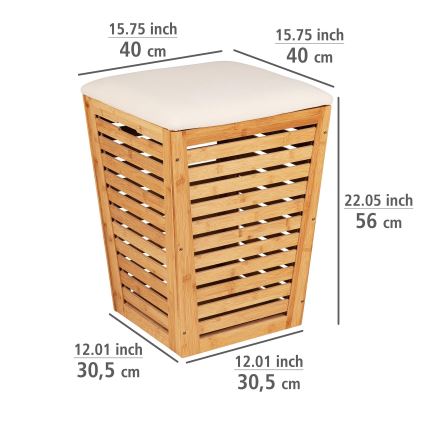 WENKO 25143100 - корзина для белья BAMBUSA 40x56 см коричневая