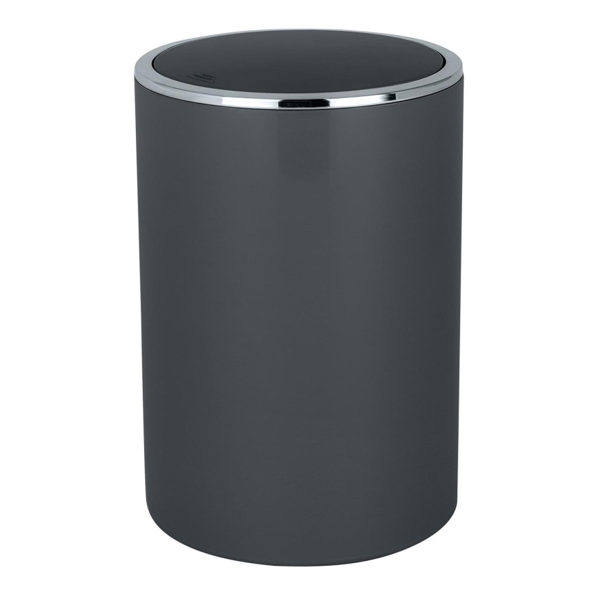 WENKO 25146100 - Корзина INCA, 18,5x25,5 см, антрацит/глянцевый хром