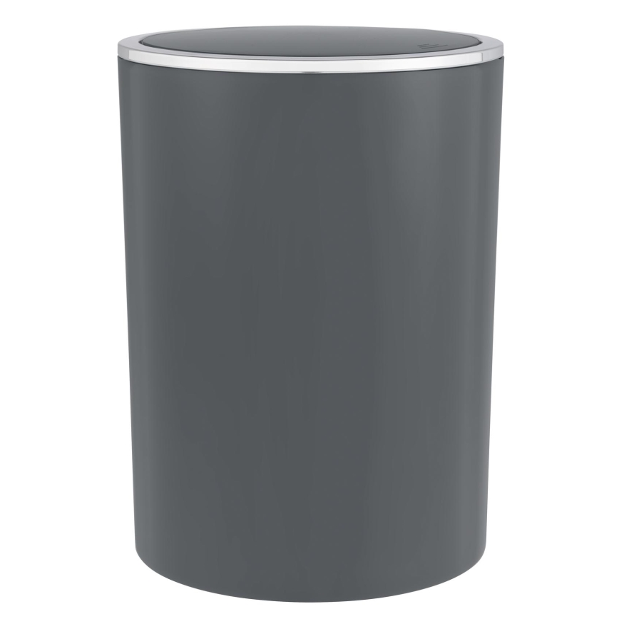 WENKO 25146100 - Корзина INCA, 18,5x25,5 см, антрацит/глянцевый хром