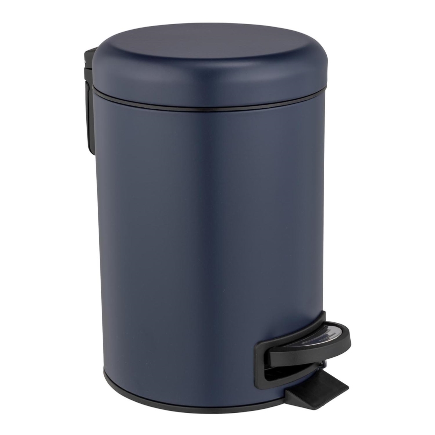 WENKO 25153100 - Корзина для мусора LEMAN 17x25 см синяя/чёрная