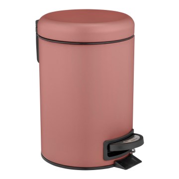 WENKO 25155100 - Корзина для мусора LEMAN 17x25 cm розовая/чёрная