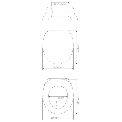 WENKO 25224100 - сиденье для унитаза BAMBOUSA 34,5x40,5 см коричневое/серебристое