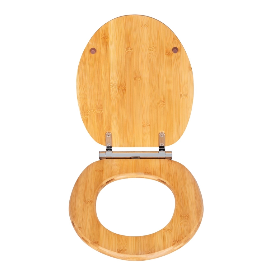 WENKO 25224100 - Сидіння для унітазу BAMBOUSA 34,5x40,5 см коричневе/сріблясте